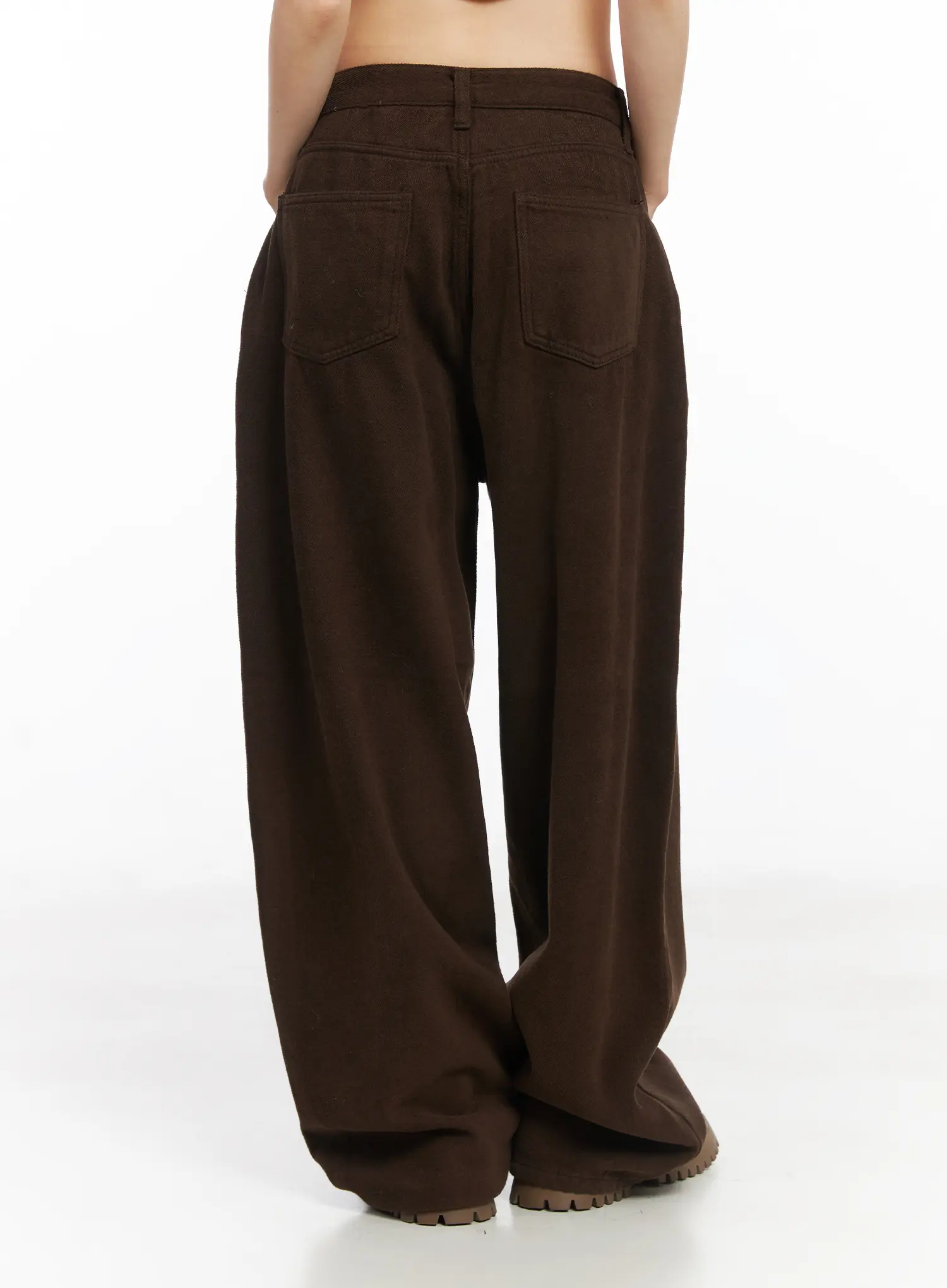 Wide Leg Fleece-Lined Cotton Pants CD531 - Image 7