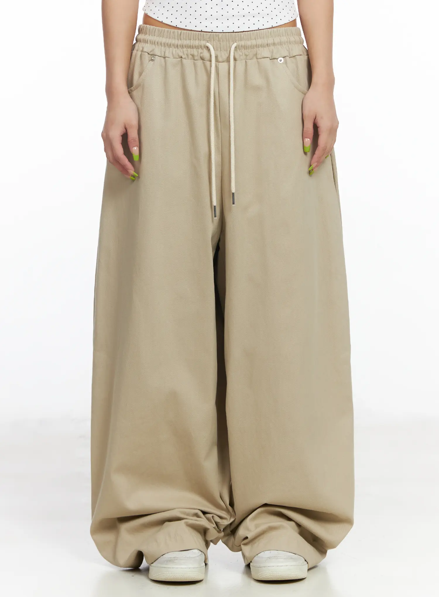 Wide Leg Loose-Fit Pants CF513 - Image 2