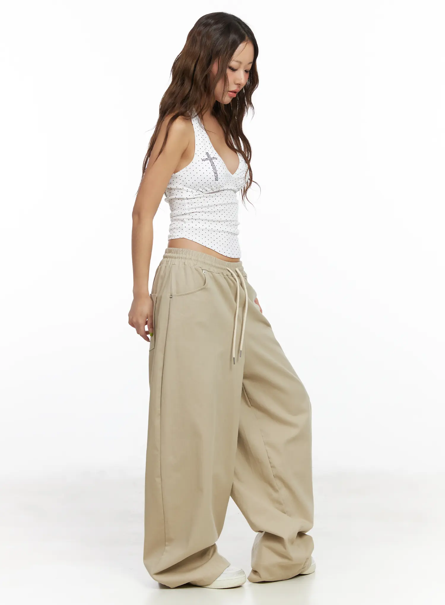Wide Leg Loose-Fit Pants CF513 - Image 6