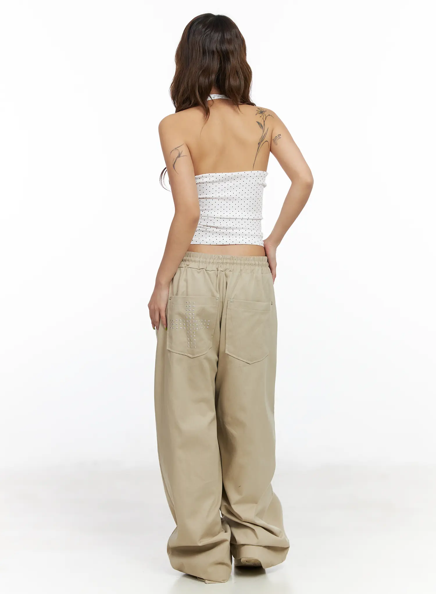 Wide Leg Loose-Fit Pants CF513 - Image 9