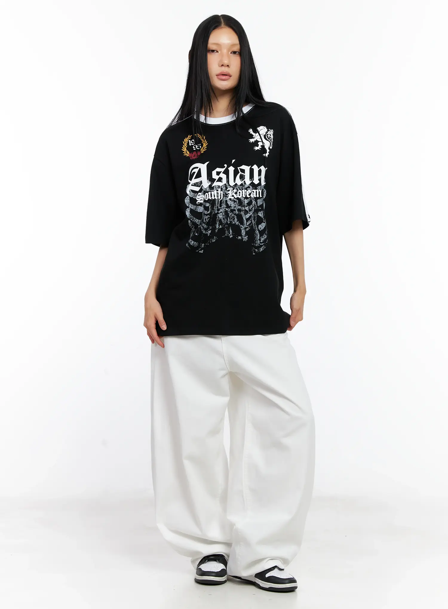 Wide-Leg Loose-Fit Pants CL529 - Image 2