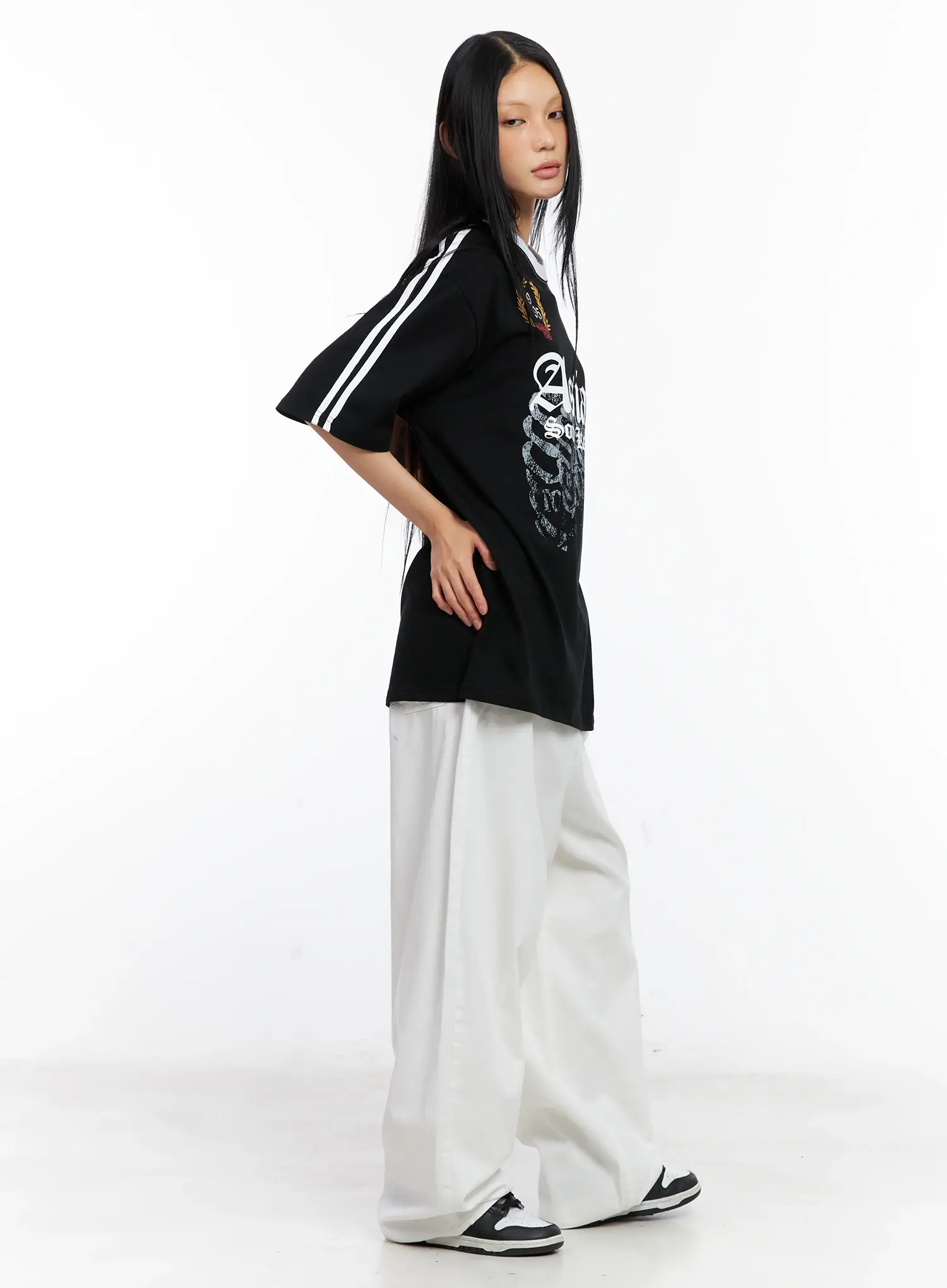 Wide-Leg Loose-Fit Pants CL529 - Image 3