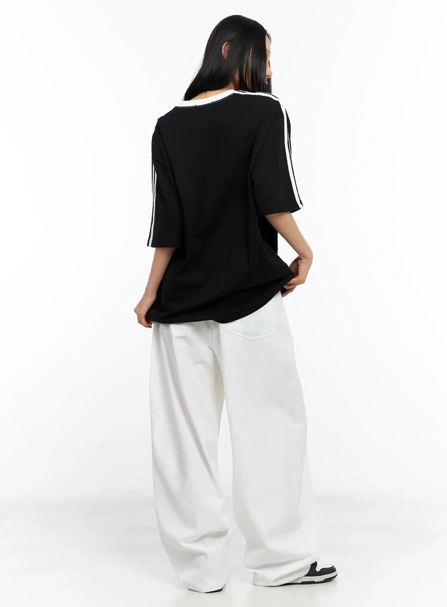 Wide-Leg Loose-Fit Pants CL529 - Image 4