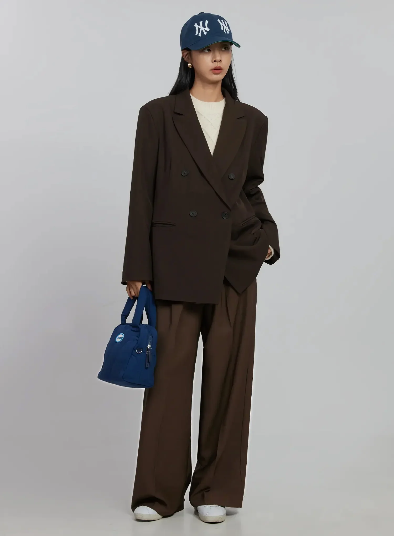 Wide-Leg Pin-Tuck Trousers ID516
