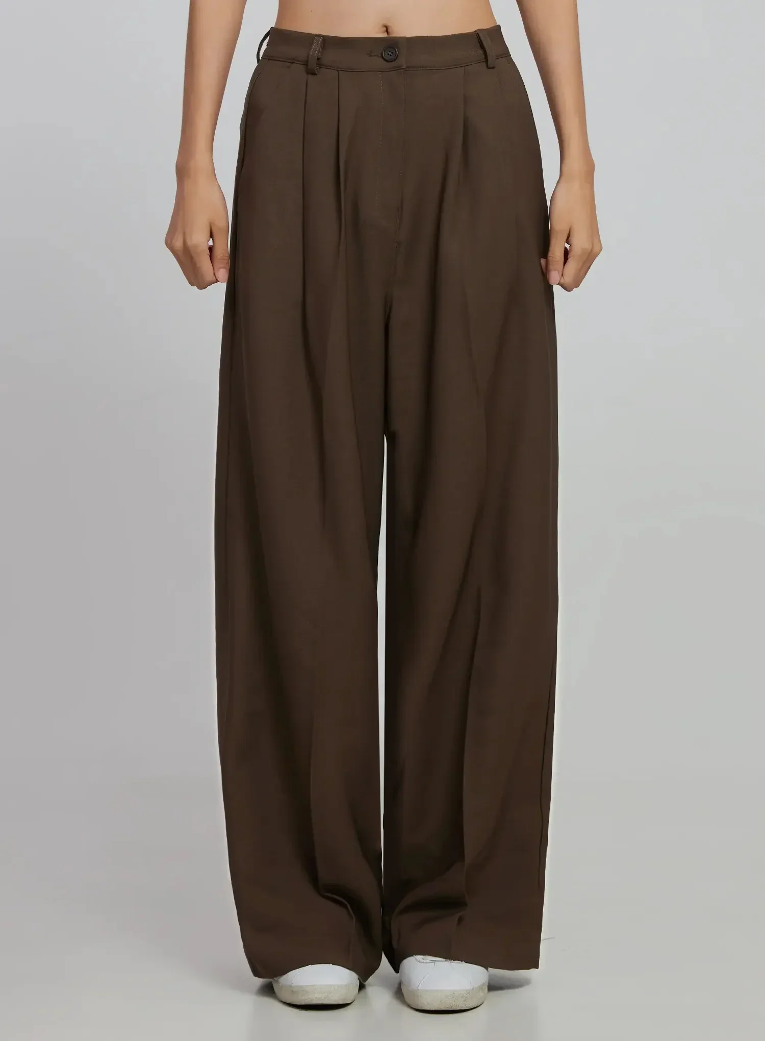 Wide-Leg Pin-Tuck Trousers ID516 - Image 2