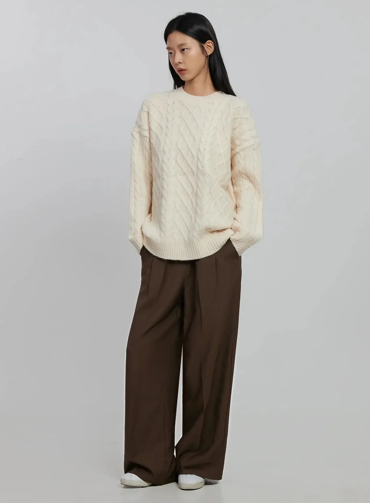 Wide-Leg Pin-Tuck Trousers ID516 - Image 9