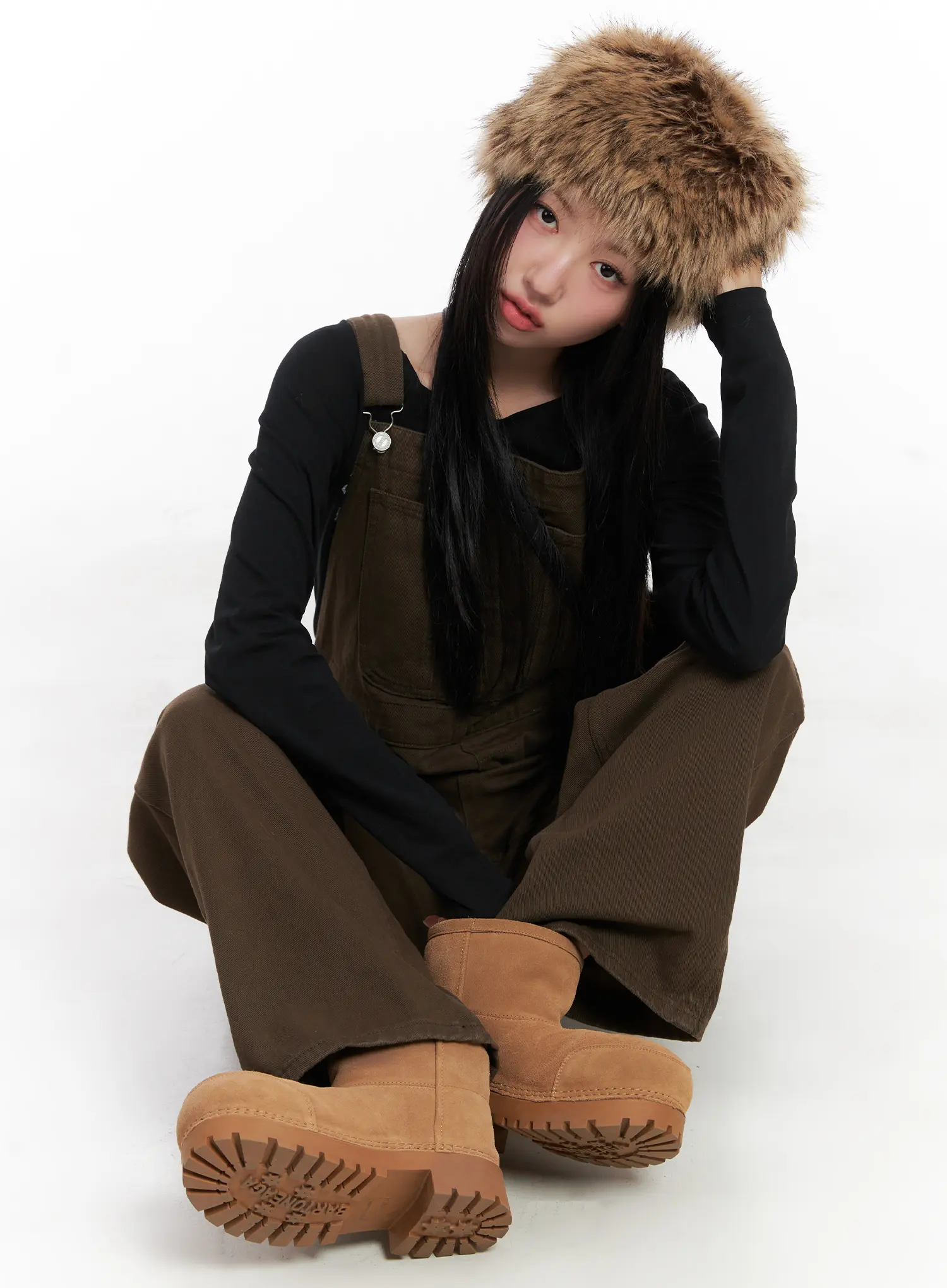 Wide Leg Pocket Overalls CD501