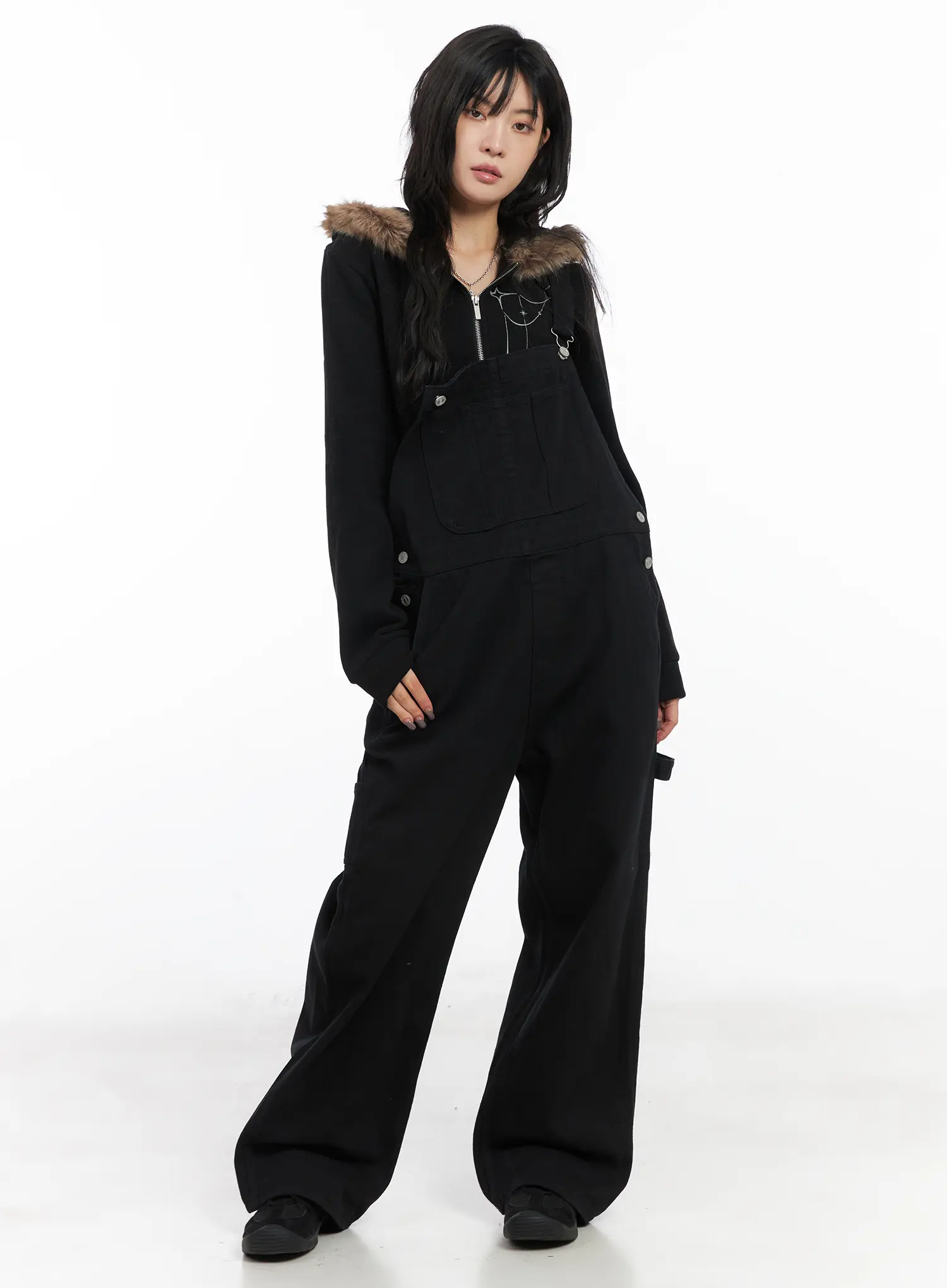 Wide Leg Pocket Overalls CD501 - Image 13