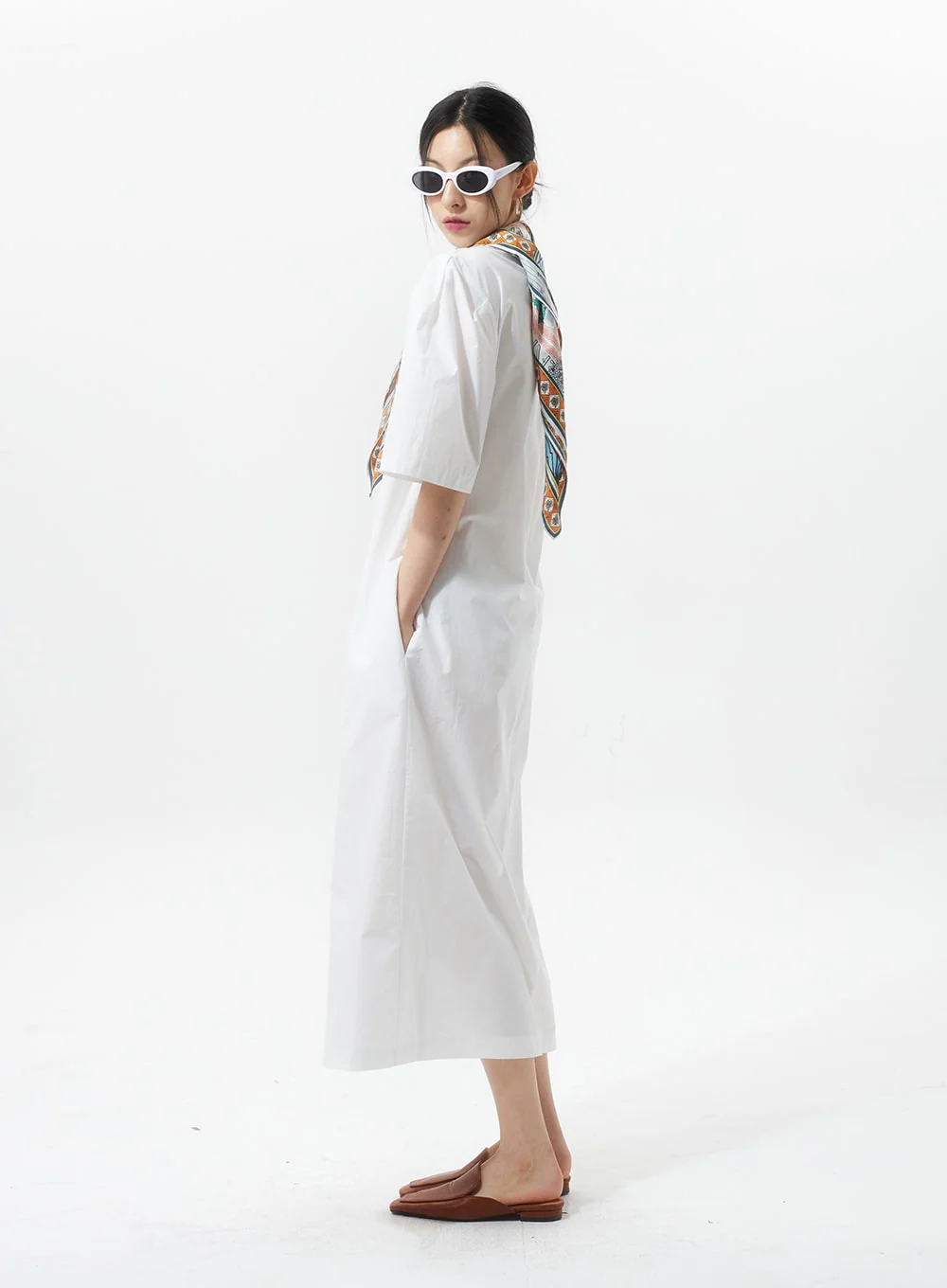 Wide Maxi Shirt Dress IU326 - Image 7