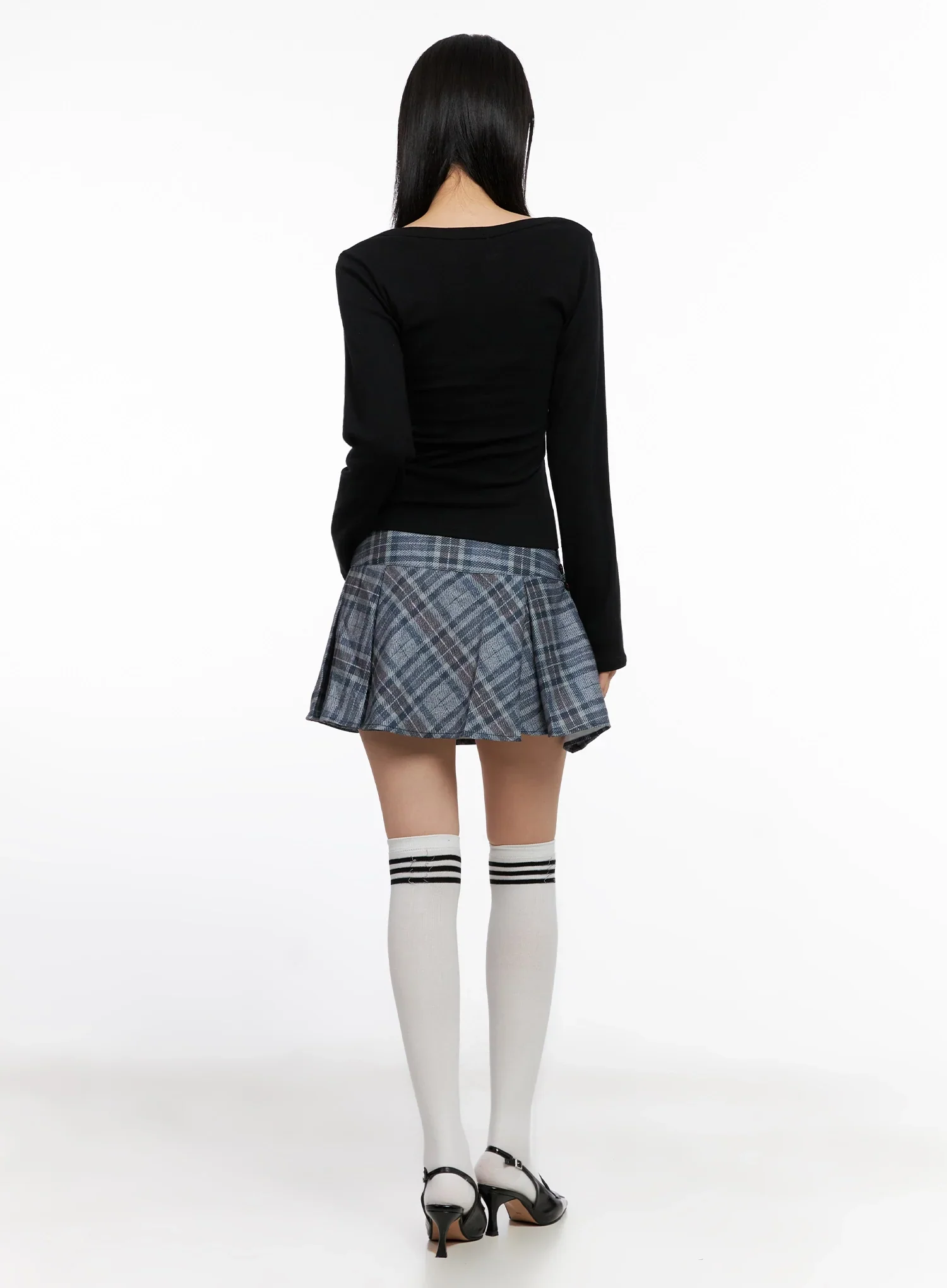 Wide Neck Fitted Long Sleeve Top IS508 - Image 9