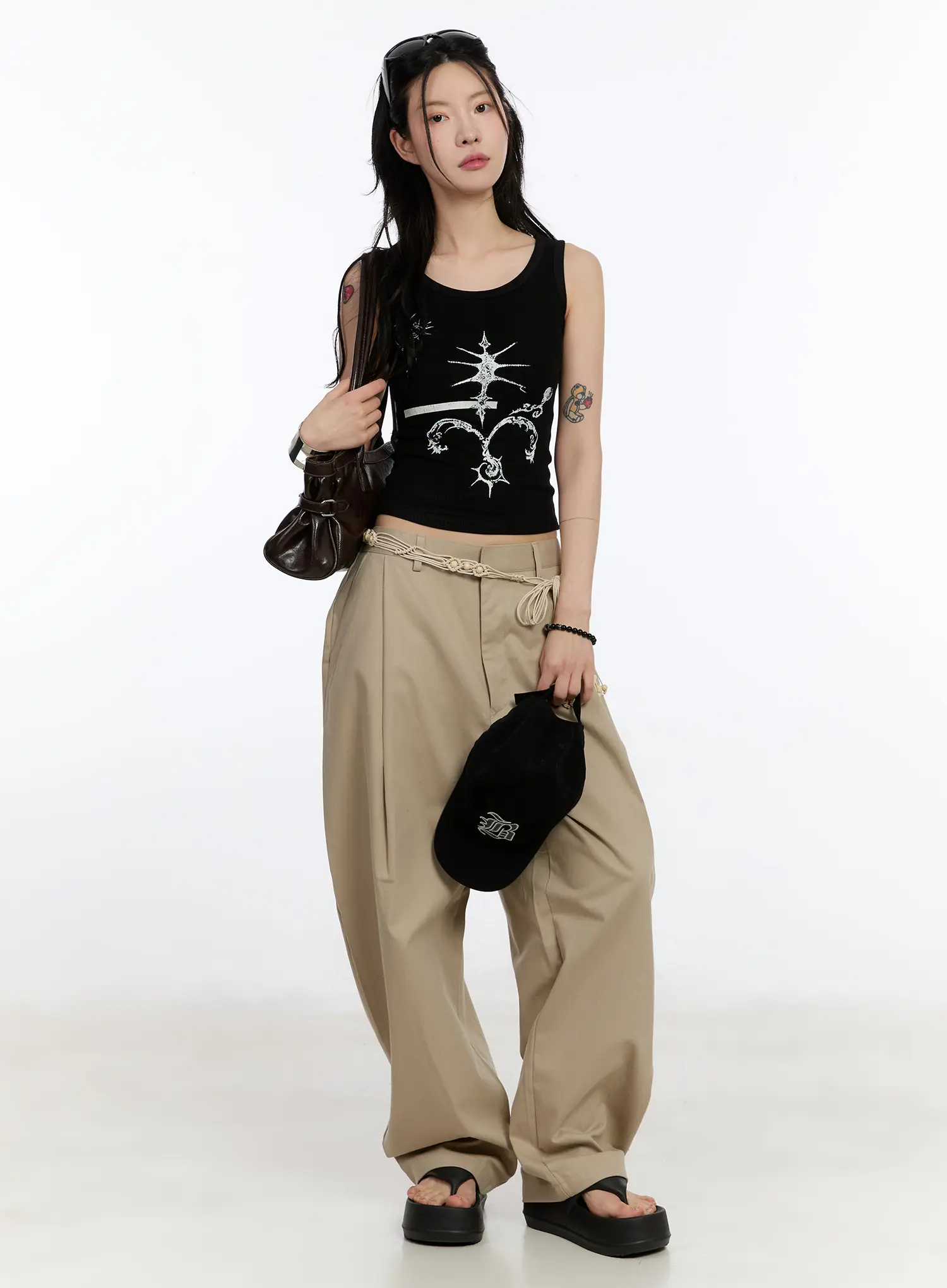 Wide Pintuck Slacks CA506 - Image 2