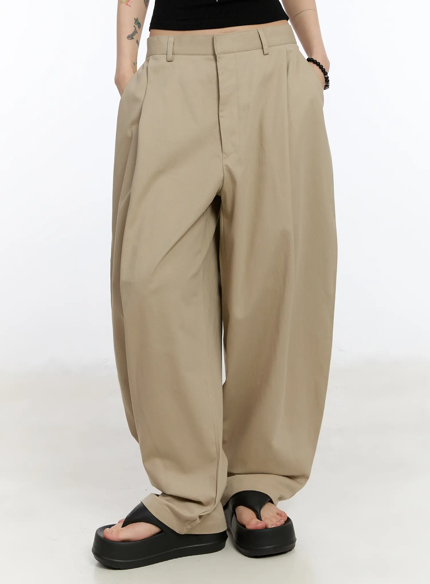 Wide Pintuck Slacks CA506 - Image 9
