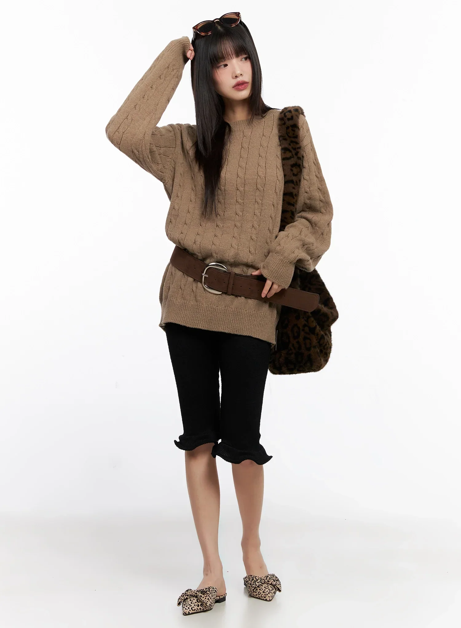 Wide Suede Belt IN503 - Image 4