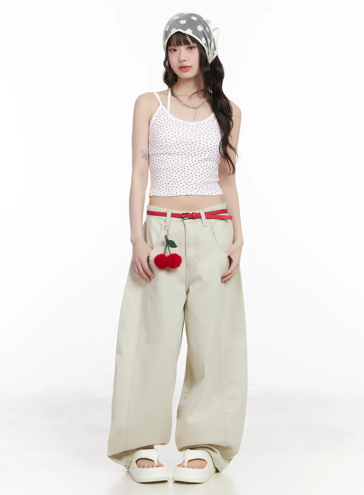 Wing Graphic Baggy Pants CM526 - Image 3
