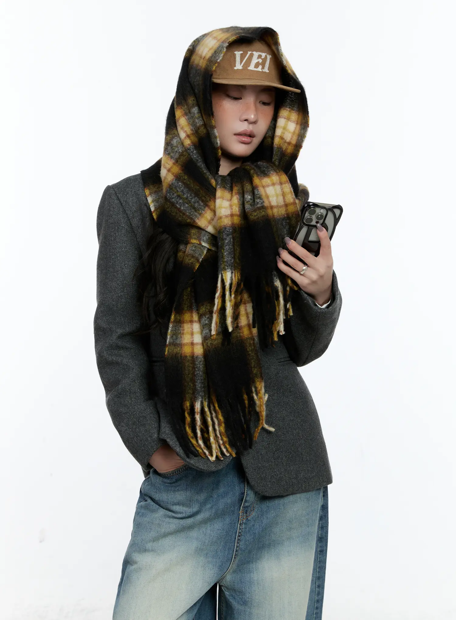 Winter Tartan Checkered Scarf IN510 - Image 3