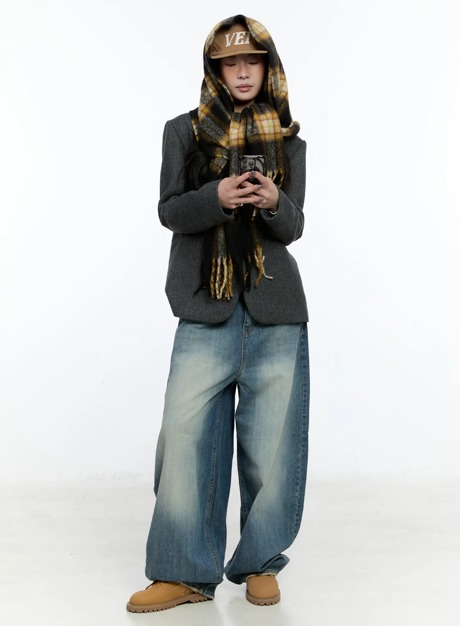 Winter Tartan Checkered Scarf IN510 - Image 5