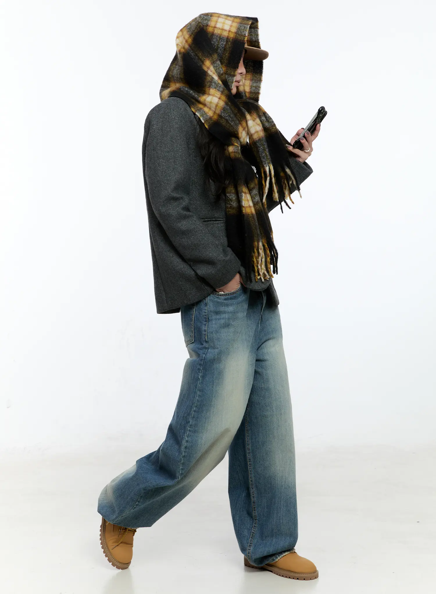 Winter Tartan Checkered Scarf IN510 - Image 6