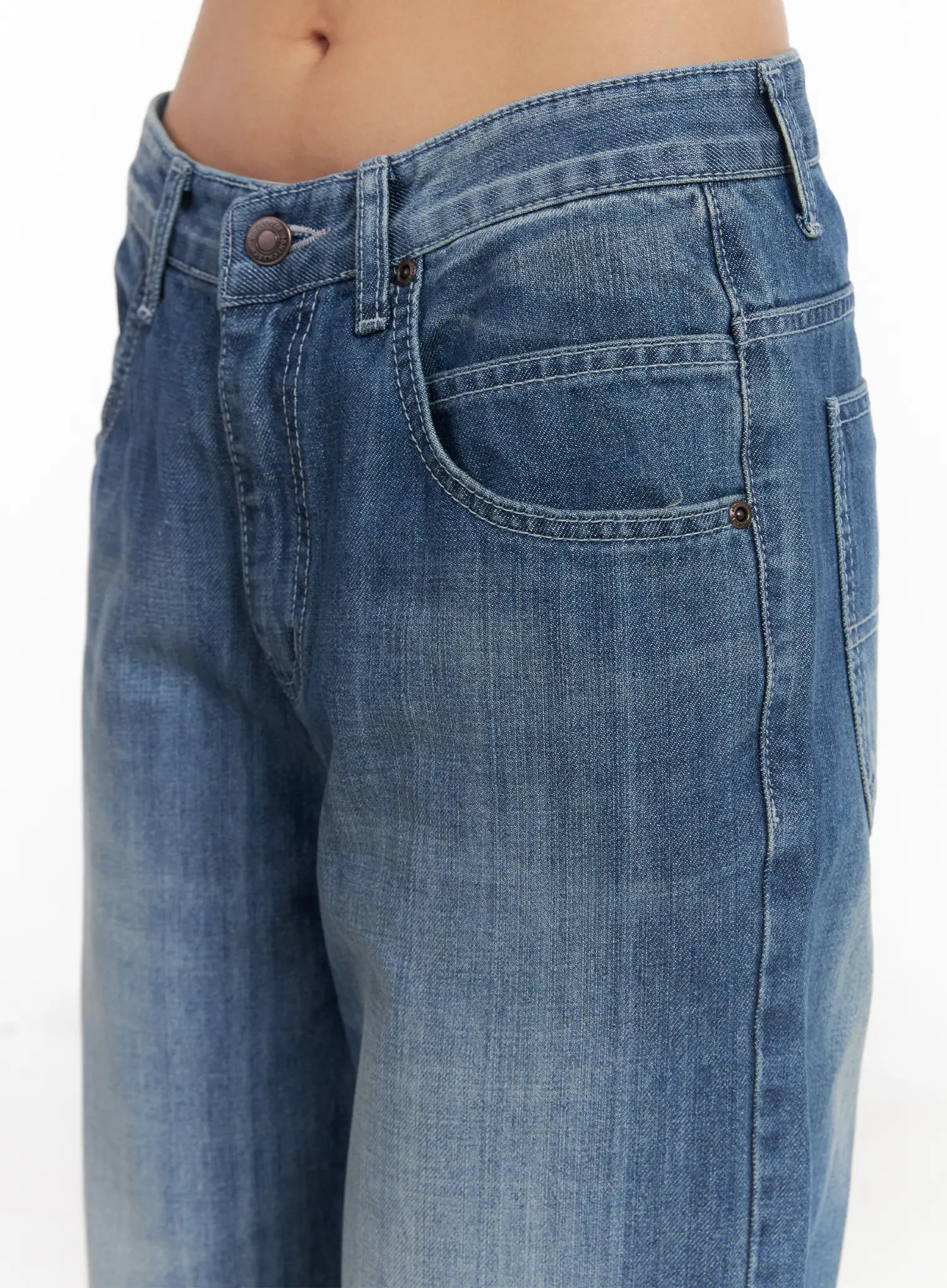 Wonbin Vintage Wash Wide-Leg Jeans CD505 - Image 3