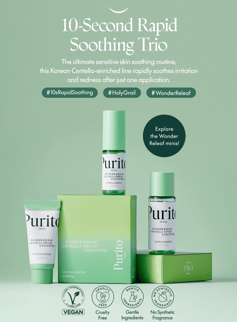 Wonder Releaf Centella Mini Kit Unscented (60ml) - Image 3
