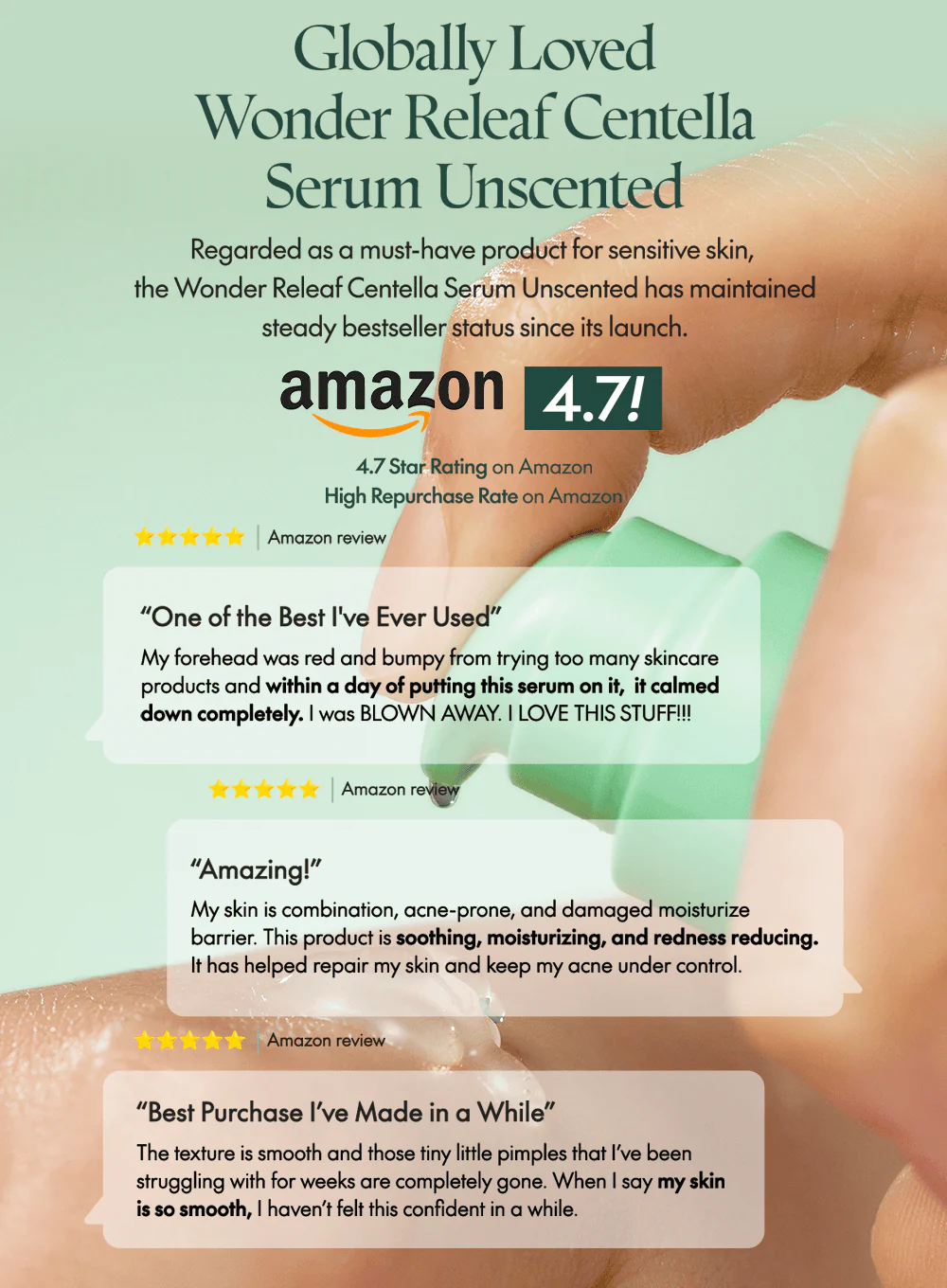 Wonder Releaf Centella Serum Unscented (60ml) - Image 4