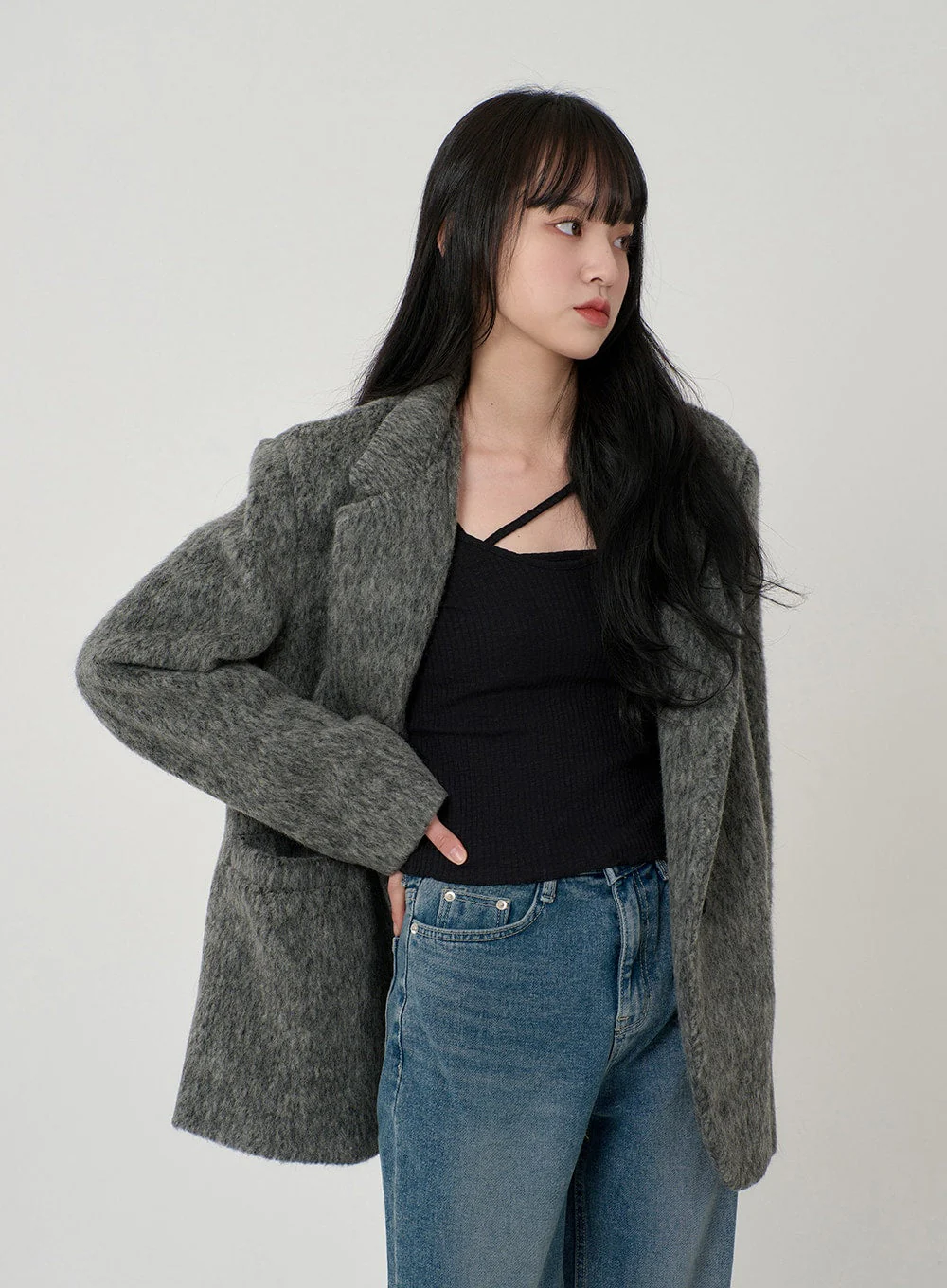Wool Blend Jacket OD16 - Image 8