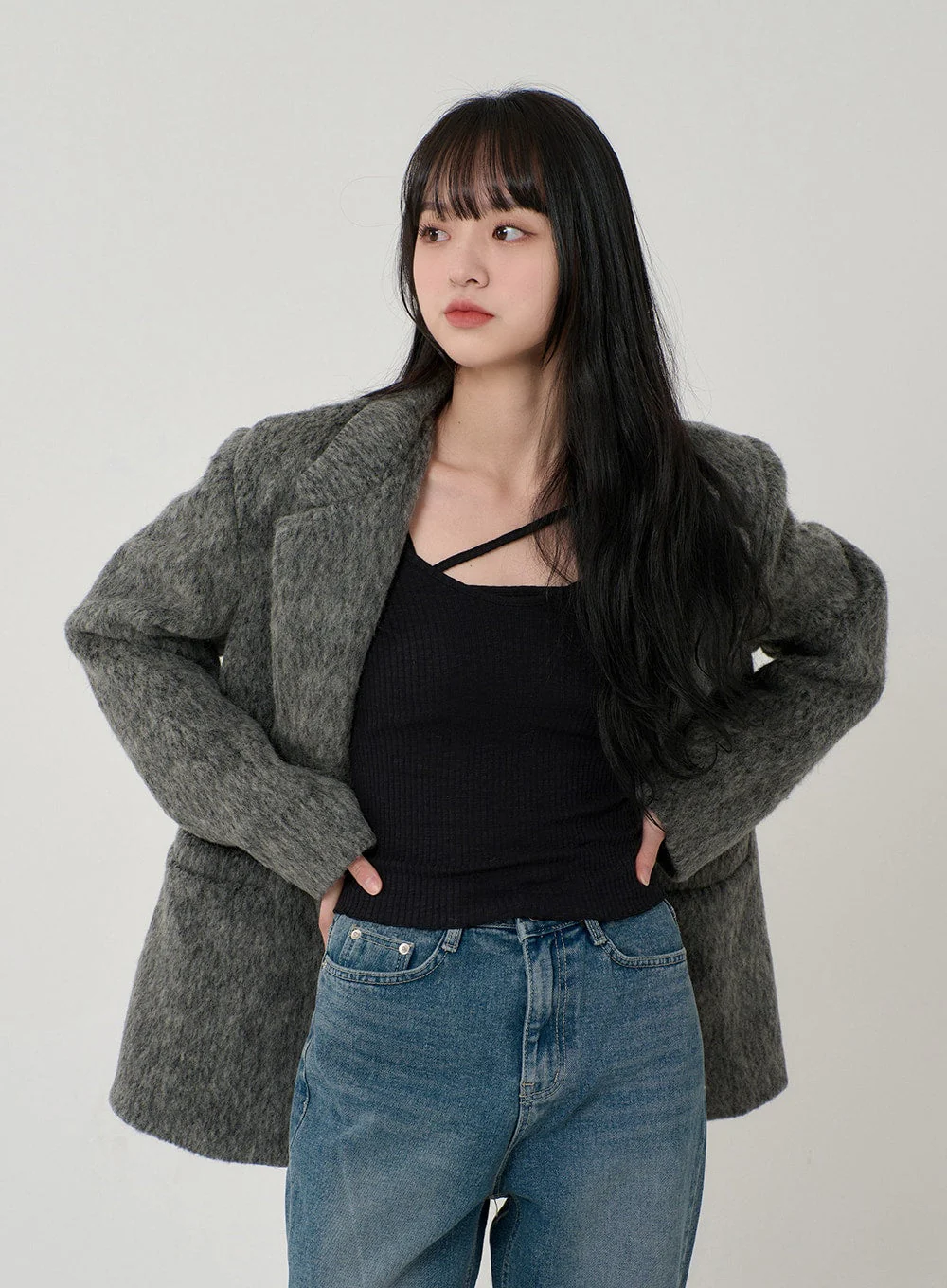 Wool Blend Jacket OD16 - Image 9