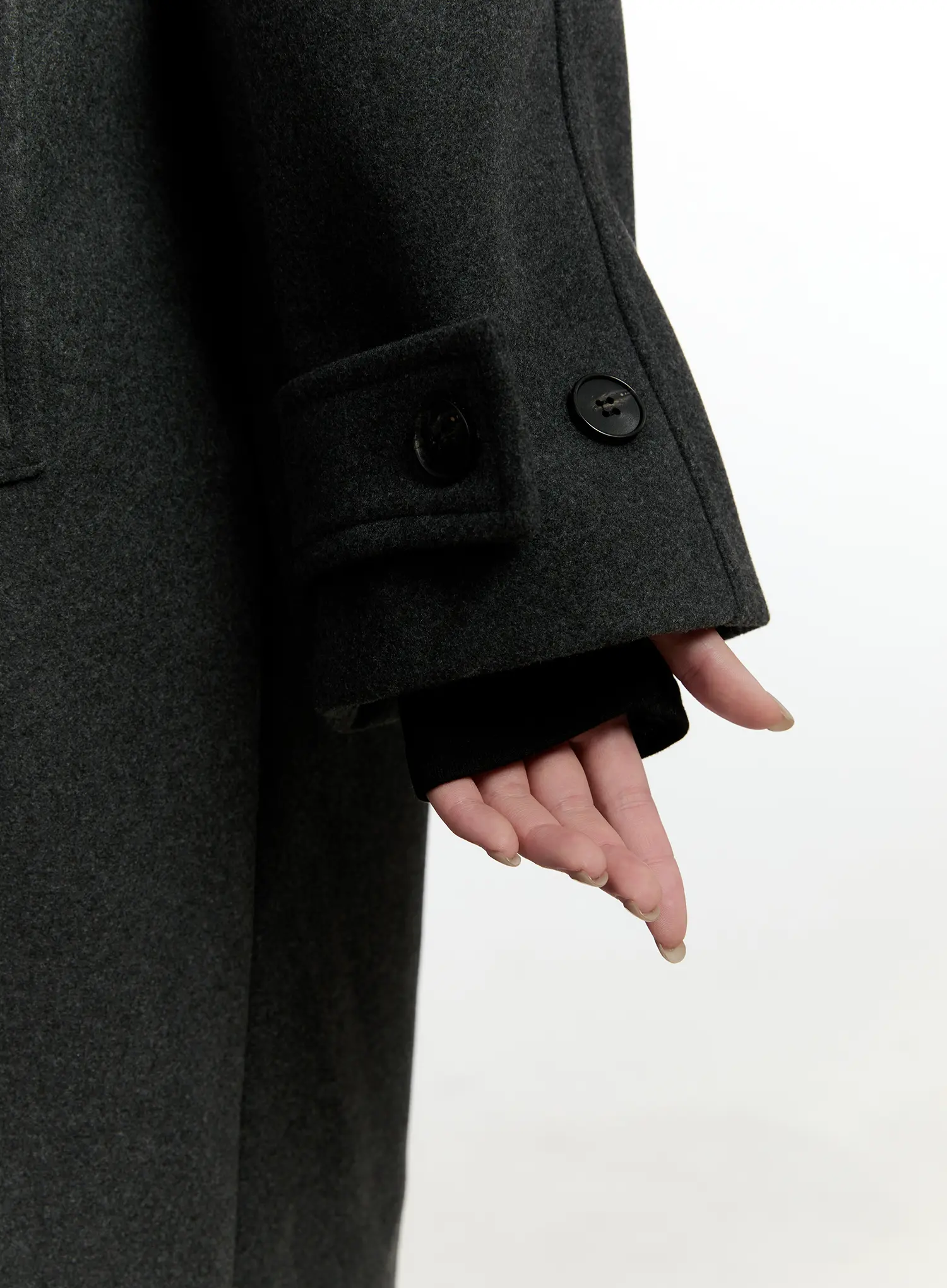 Wool-Blend Turtleneck Long Coat CN506 - Image 10