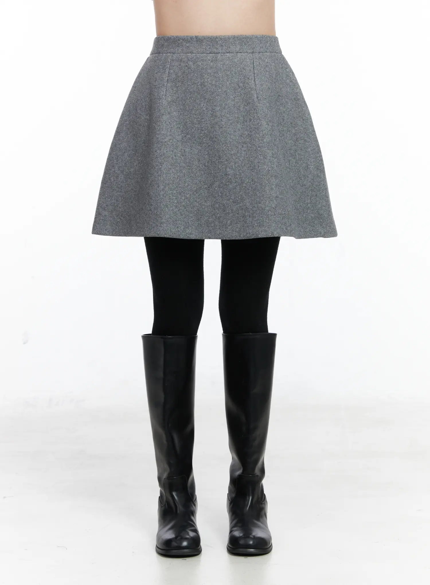 Wool-Blended A-Line Mini Skirt CN518 - Image 10