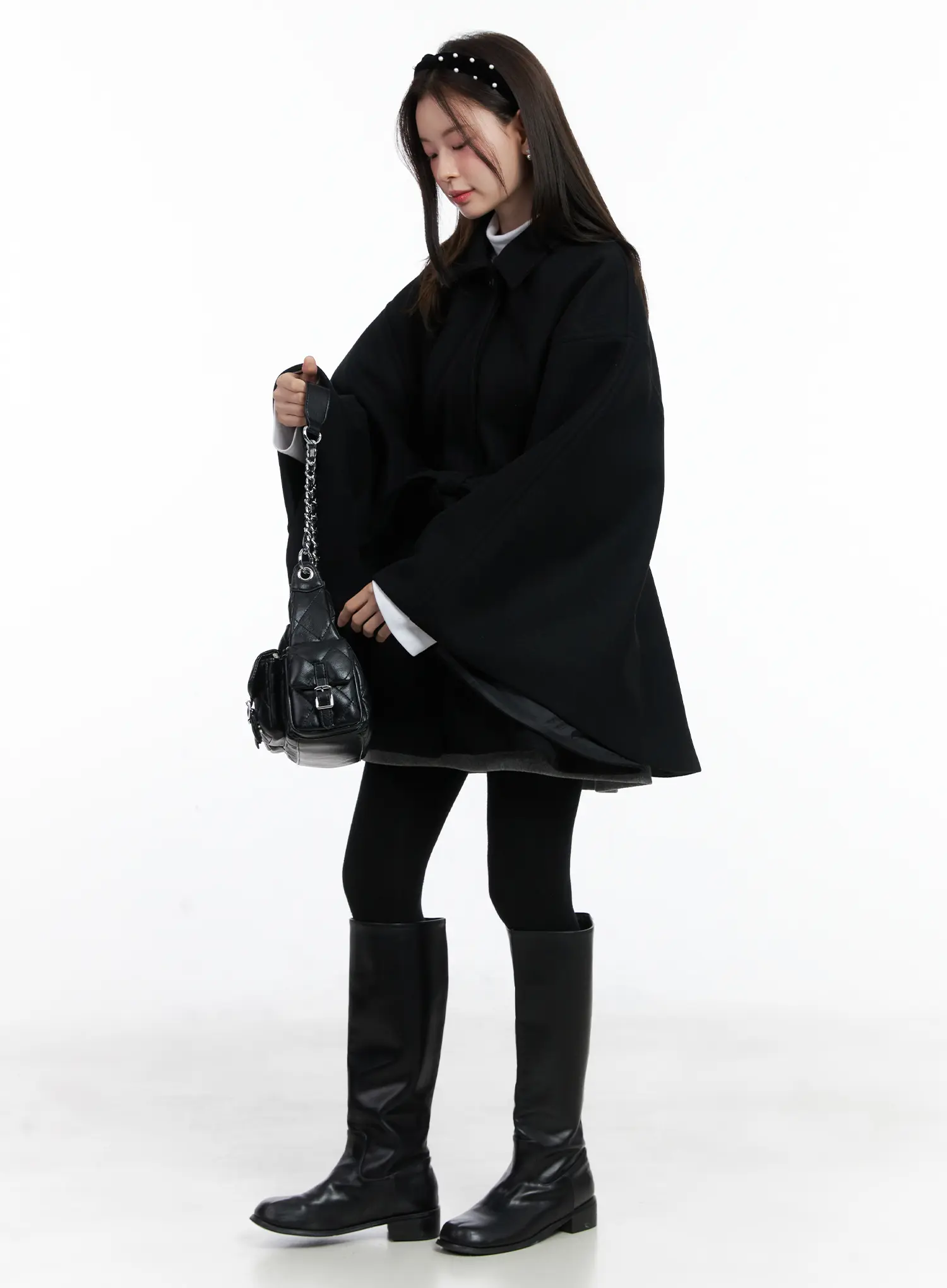 Wool-Blended A-Line Mini Skirt CN518 - Image 9