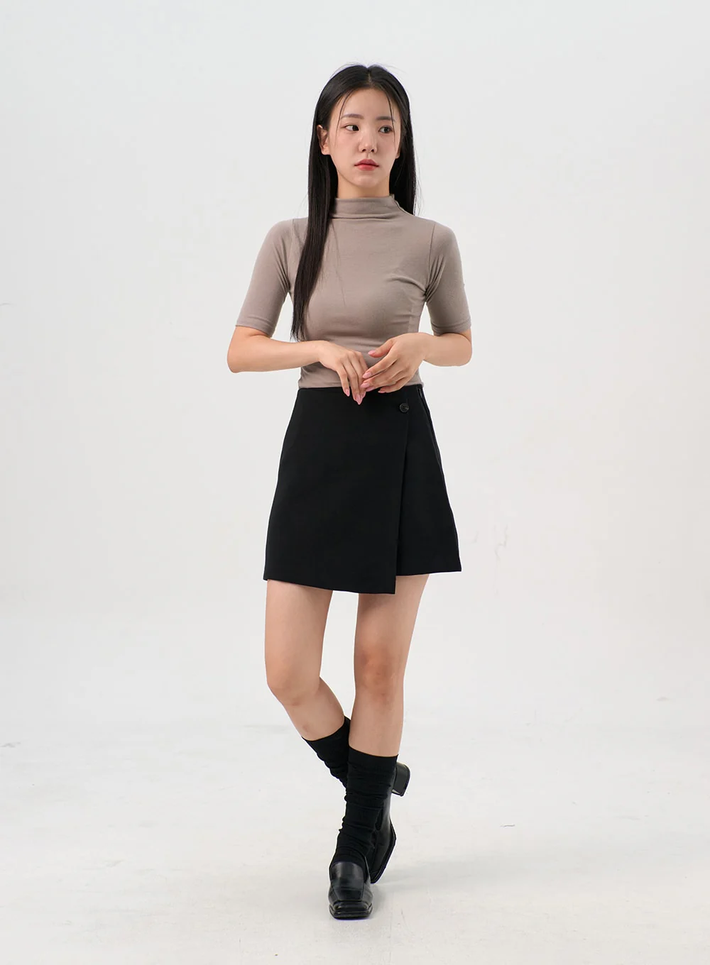 Wrap-Style Mini Skirt OG328 - Image 8