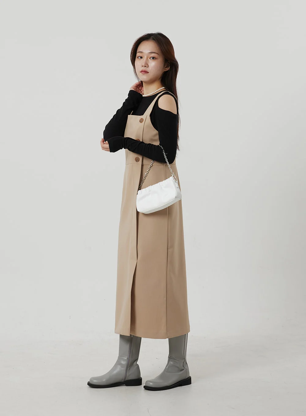 Wrapped Button Maxi Dress OF307 - Image 8