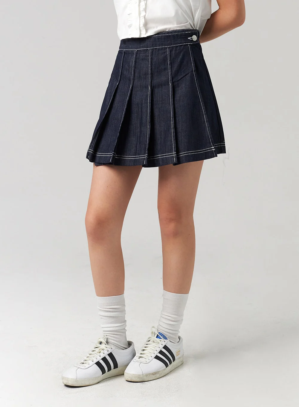 Wrapped Pleated Mini Skirt CL306 - Image 9