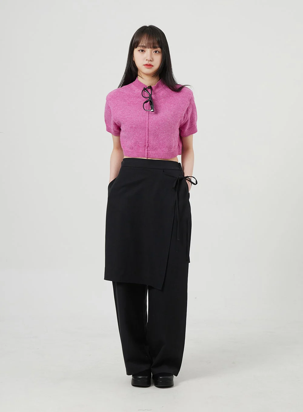 Wrapped Skirt Wide Leg Pants OF324 - Image 4