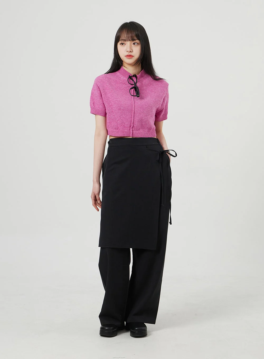 Wrapped Skirt Wide Leg Pants OF324 - Image 5