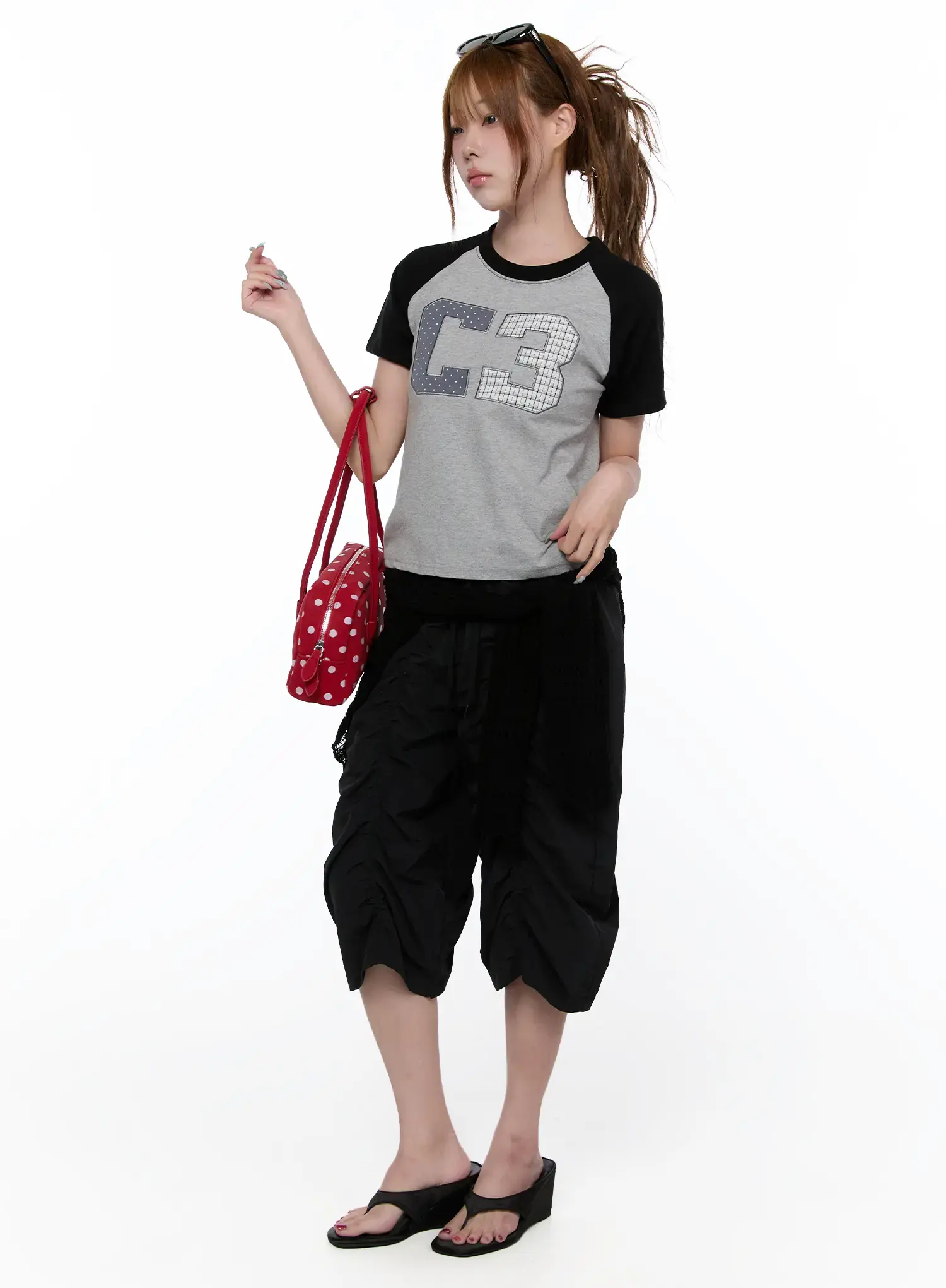 Wrinkled Band Bermuda Pants CA522