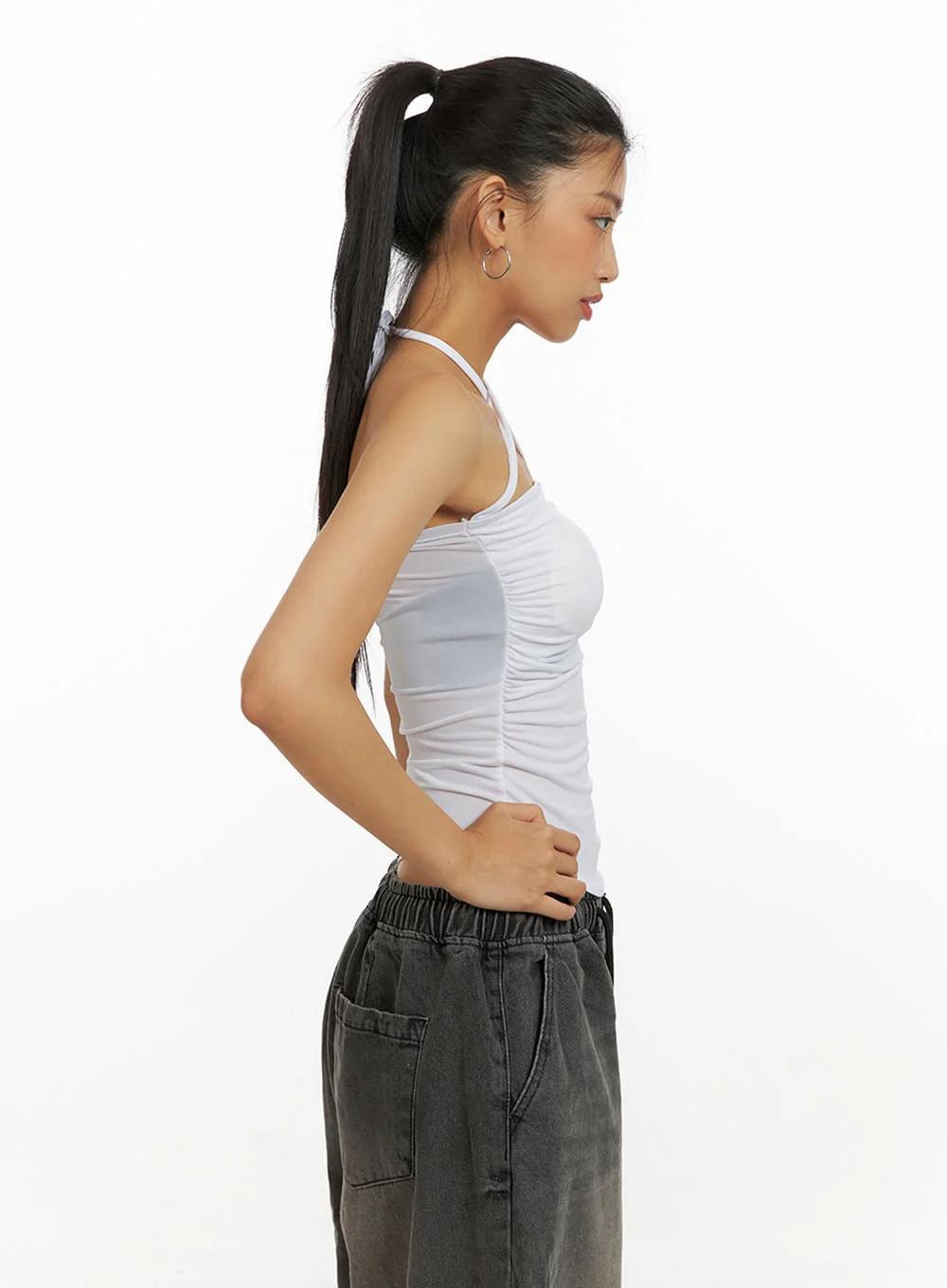 X-Strap Halter Crop Top IU412 - Image 5