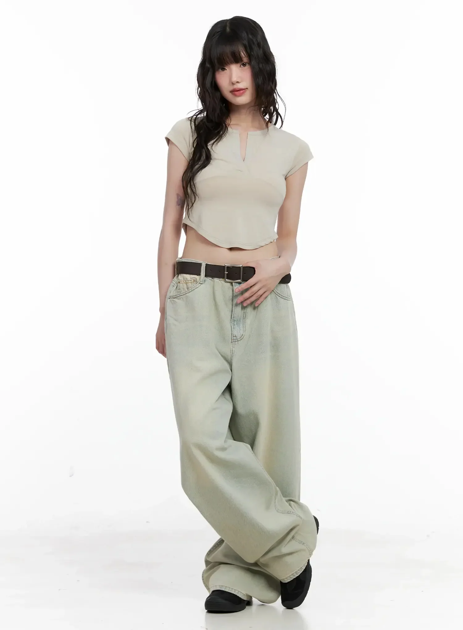 Xiaoting Vintage Style Wide-Leg Denim IL531 - Image 10