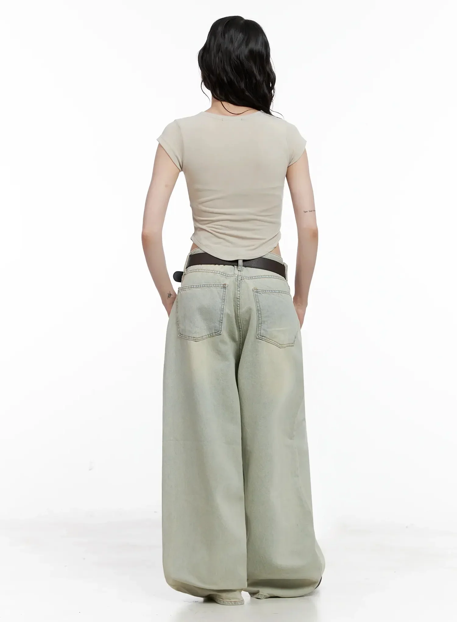 Xiaoting Vintage Style Wide-Leg Denim IL531 - Image 14