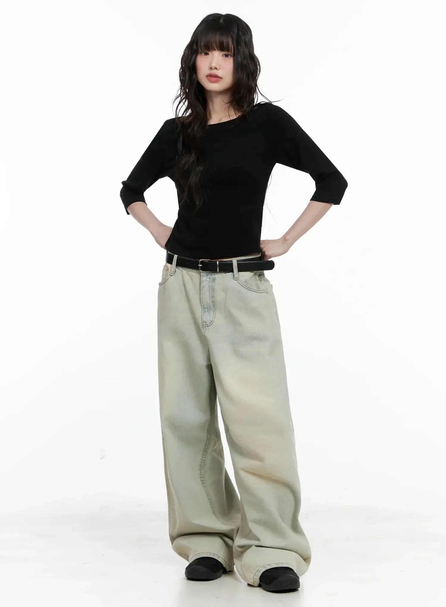 Xiaoting Vintage Style Wide-Leg Denim IL531 - Image 6