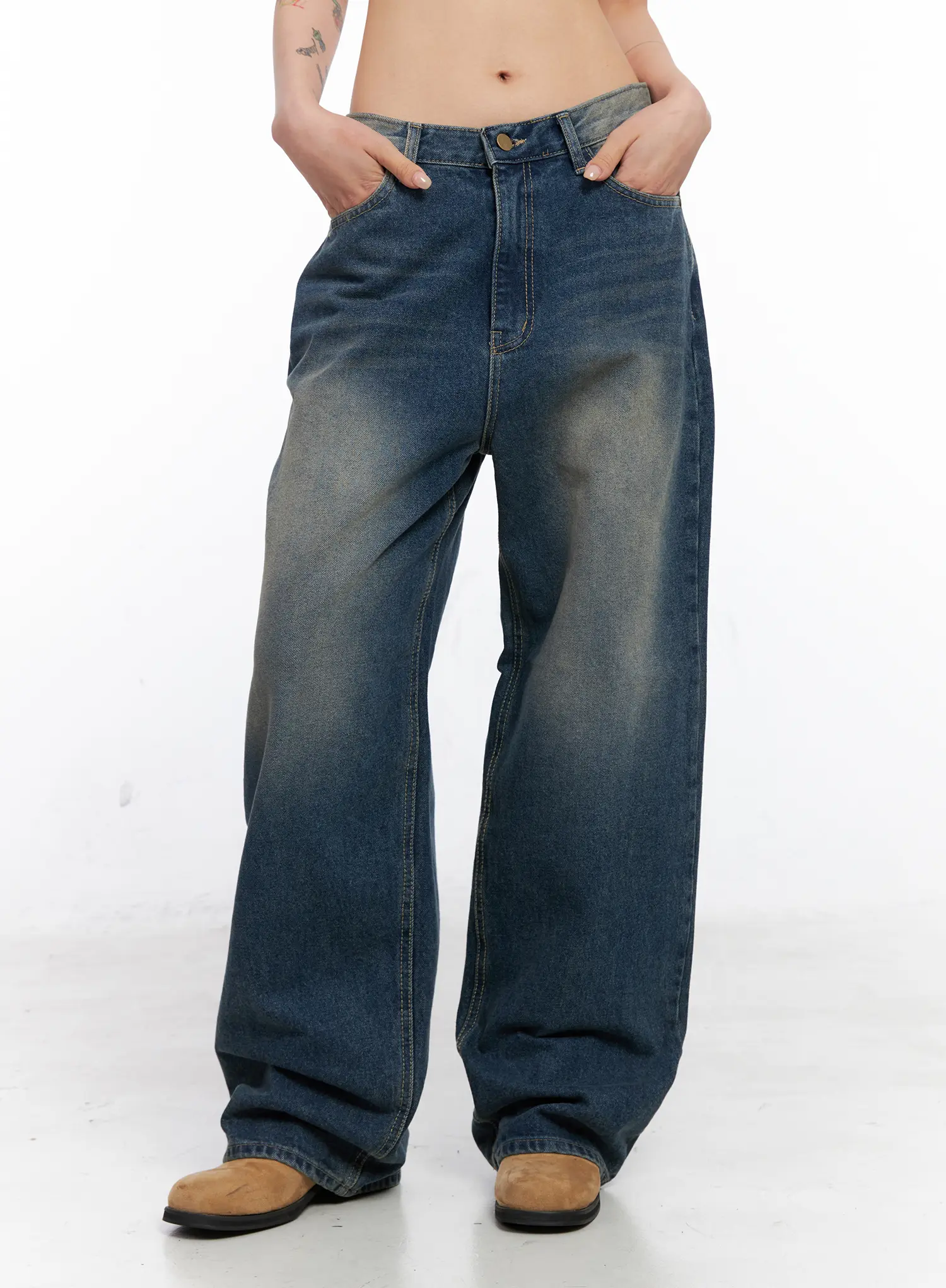 Xyla Vintage Pocket Baggy Jeans CO507 - Image 8