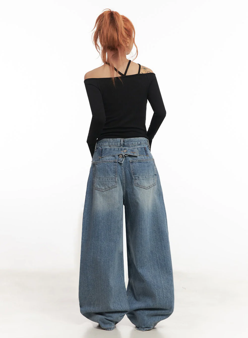 Yvette Washed Baggy Jeans IA517 - Image 11