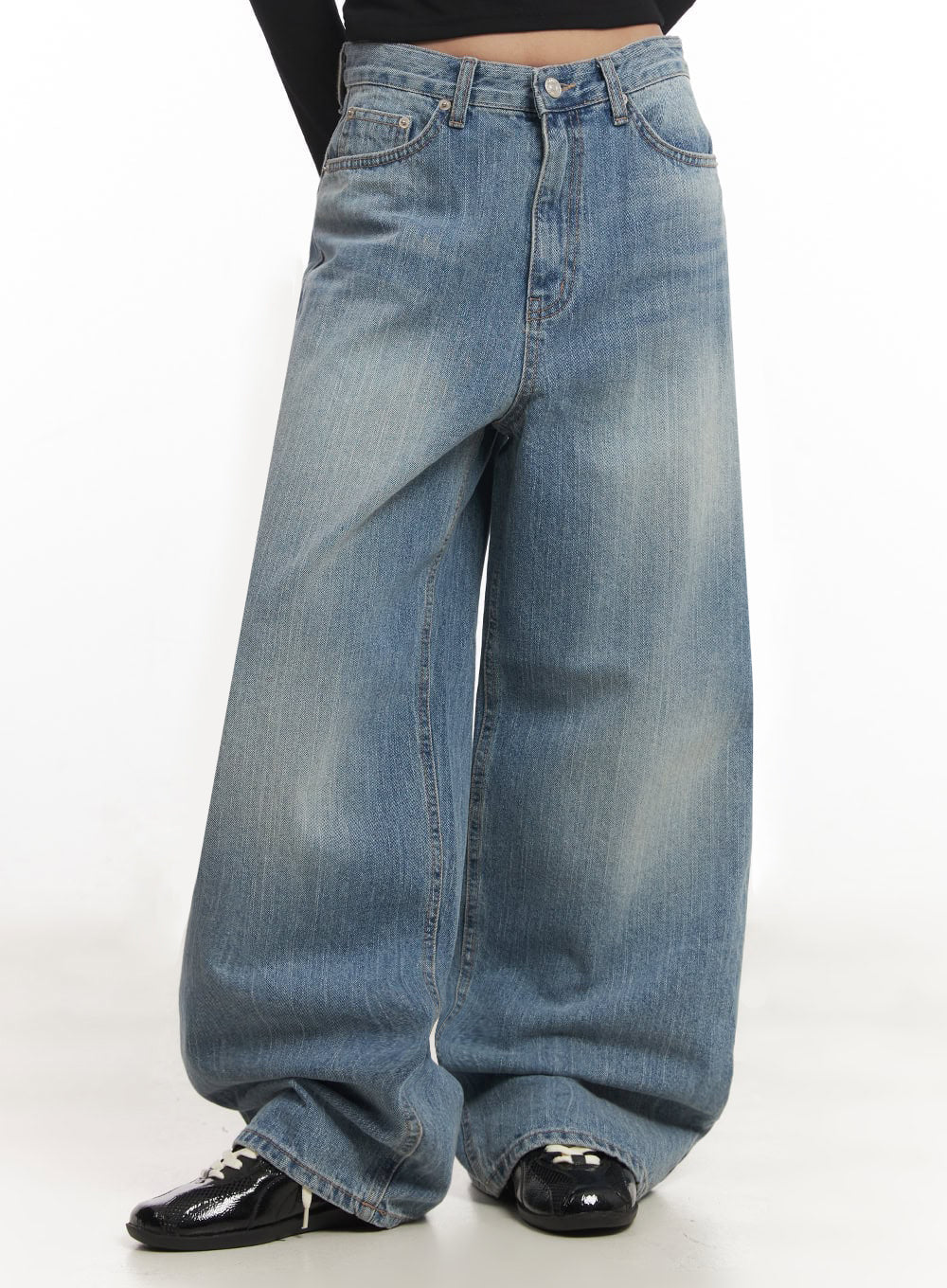 Yvette Washed Baggy Jeans IA517 - Image 2