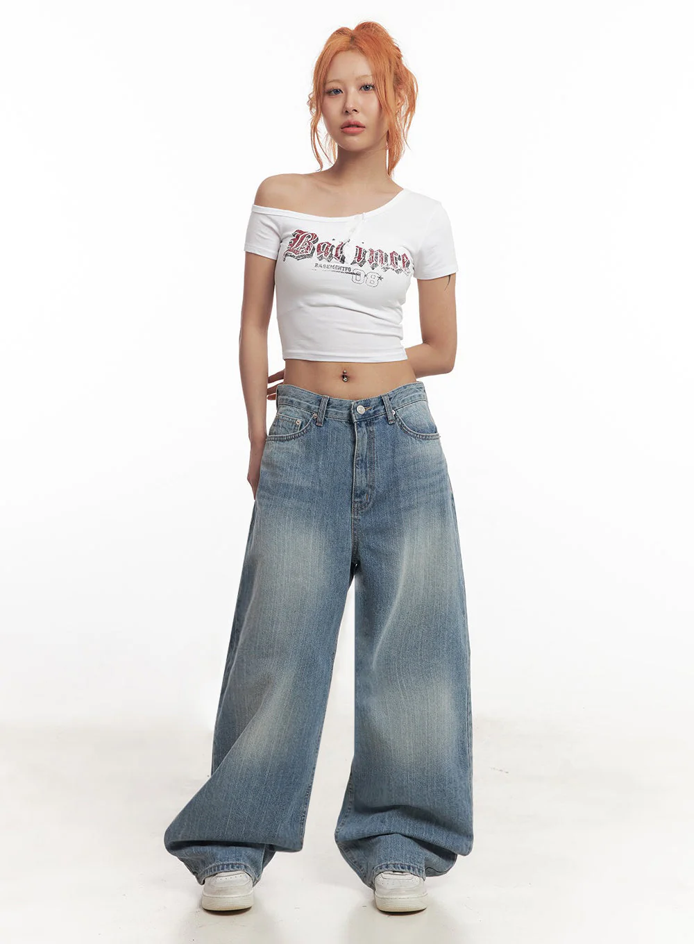 Yvette Washed Baggy Jeans IA517 - Image 3