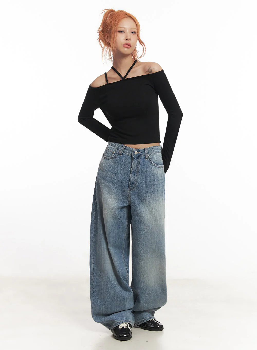Yvette Washed Baggy Jeans IA517 - Image 6