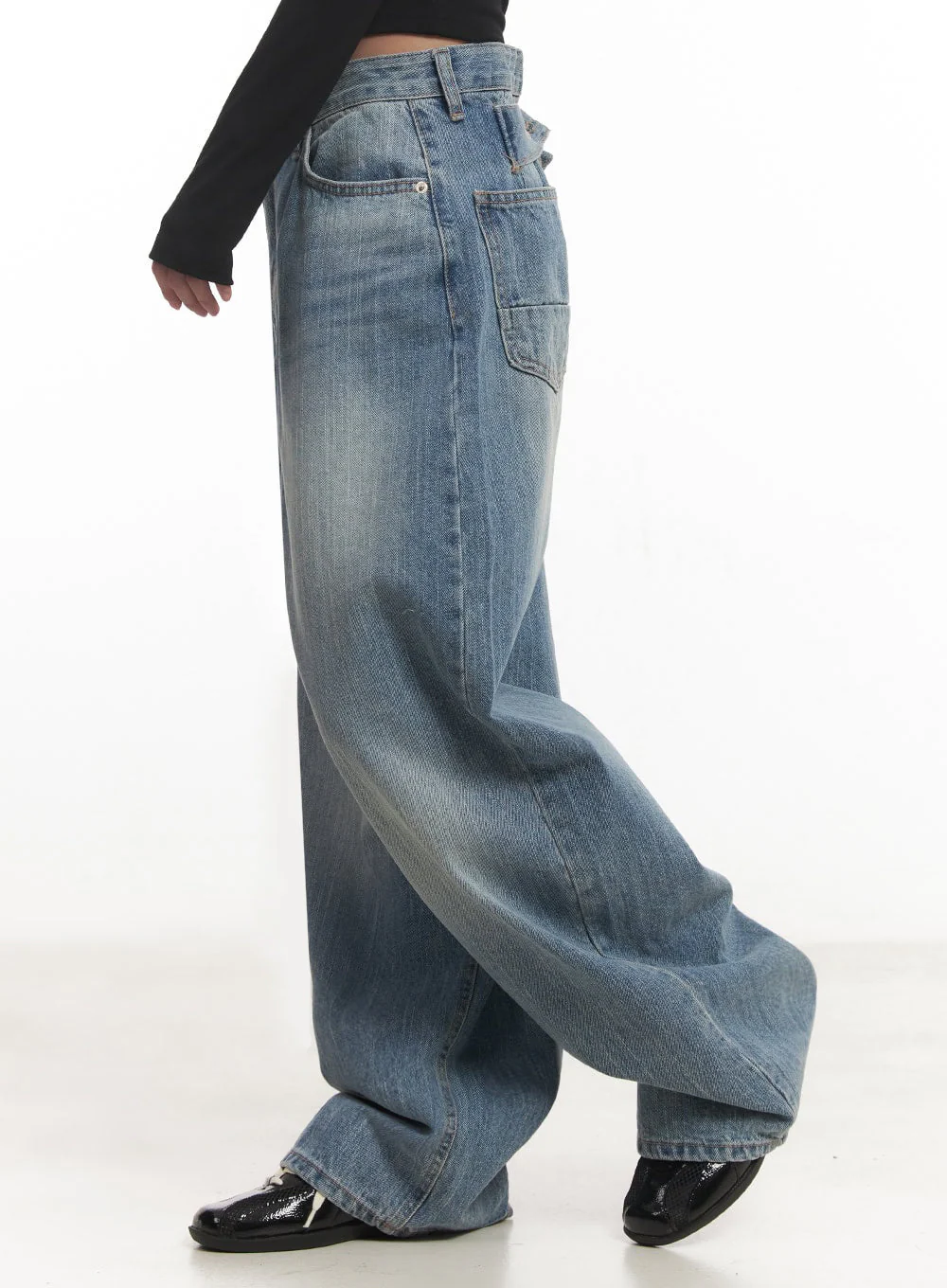 Yvette Washed Baggy Jeans IA517 - Image 8