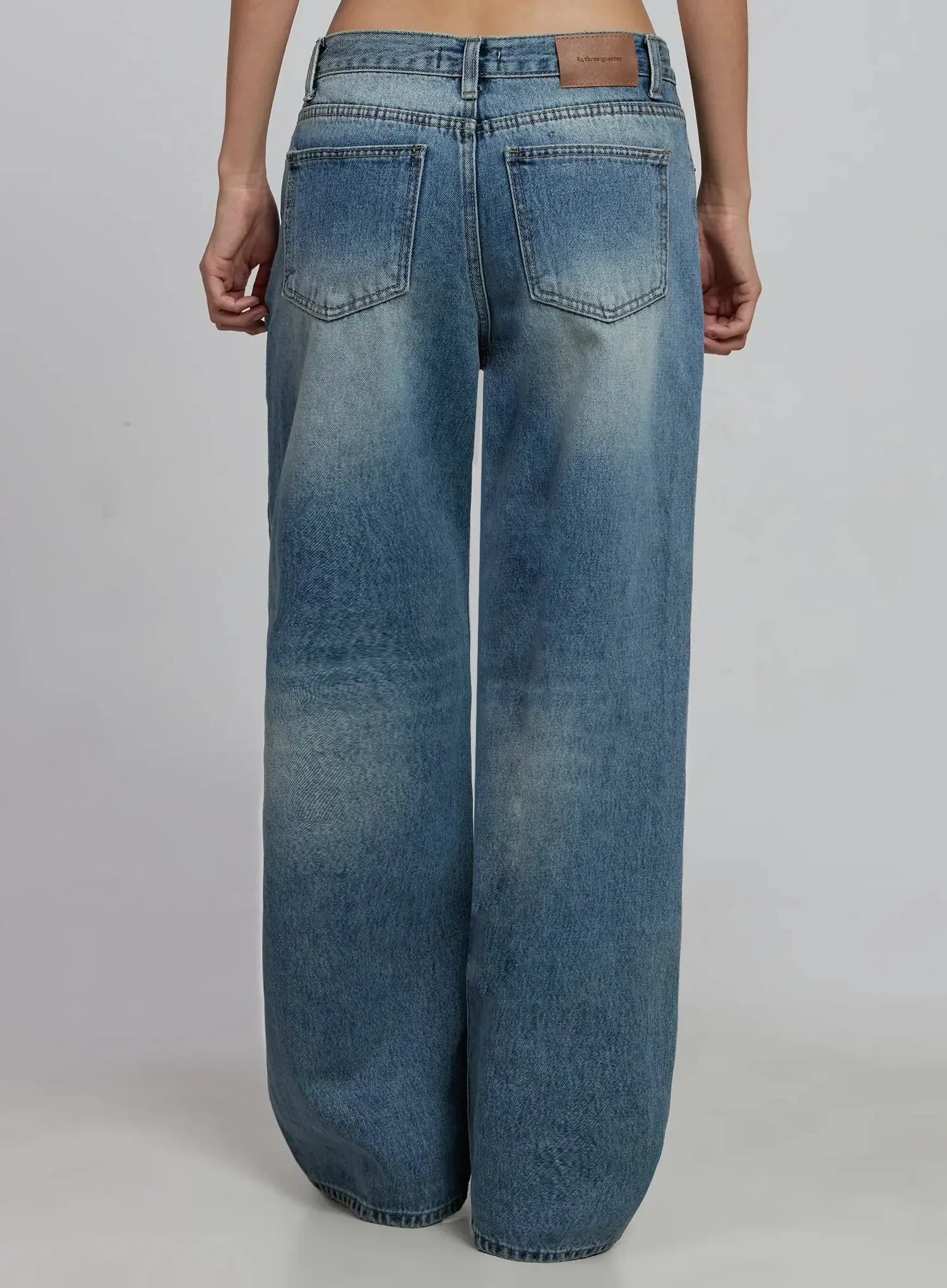 Zahra Vintage Washed Wide Jeans IM520 - Image 11