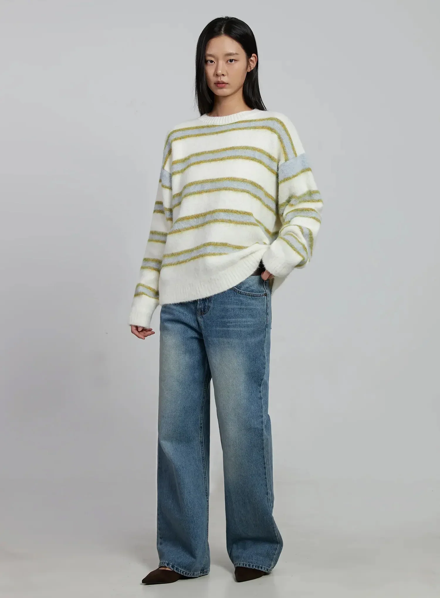 Zahra Vintage Washed Wide Jeans IM520 - Image 14