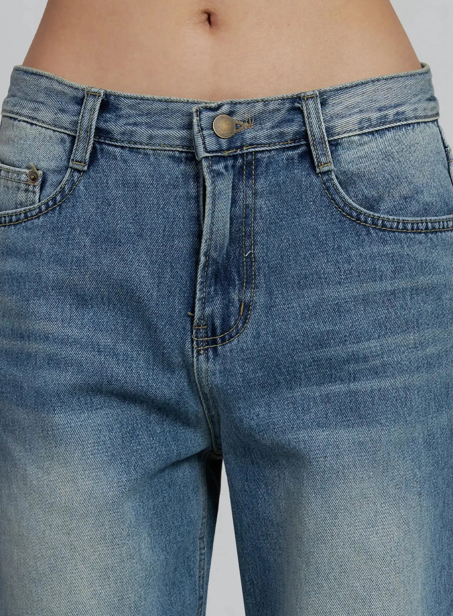 Zahra Vintage Washed Wide Jeans IM520 - Image 4