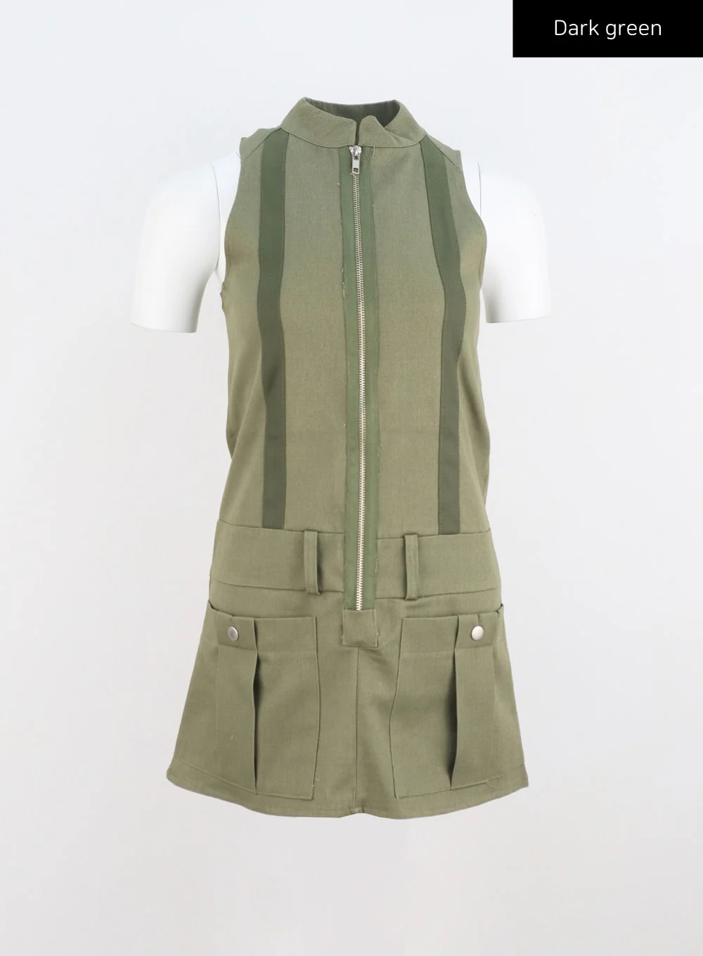 Zip-Up Mini Dress CU302 - Image 15