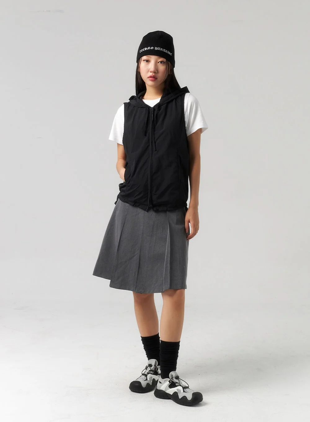 Zip-Up Vest Hoodie CU328 - Image 13